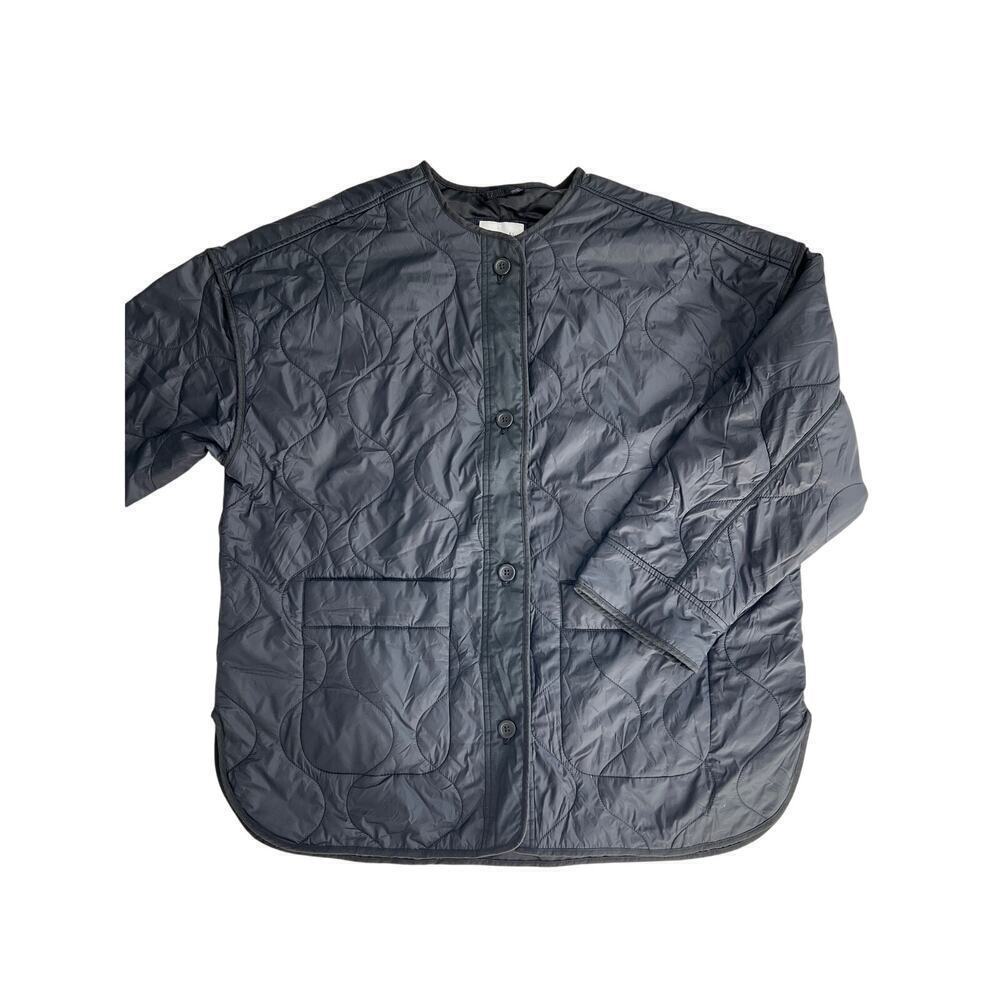 Abercrombie & Fitch Women’s Black Midweight Puffer Jacket Round Collar Size L